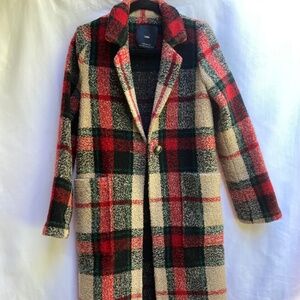 Zara plaid wool coat